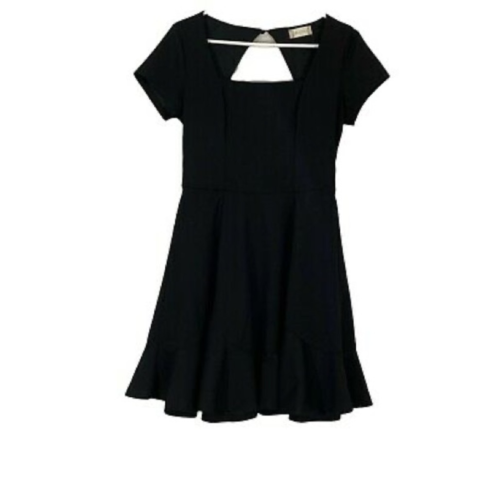 MOVING SALE! Altar’d State Black Fit and Flare Square Neck Dress // LBD